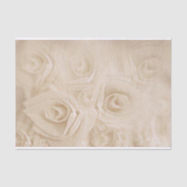 Papier Mousseline Papier Sepia Roses (Recto)