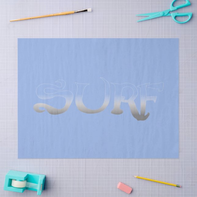 Papier Mousseline papier surf bleu fond (Artisanat)