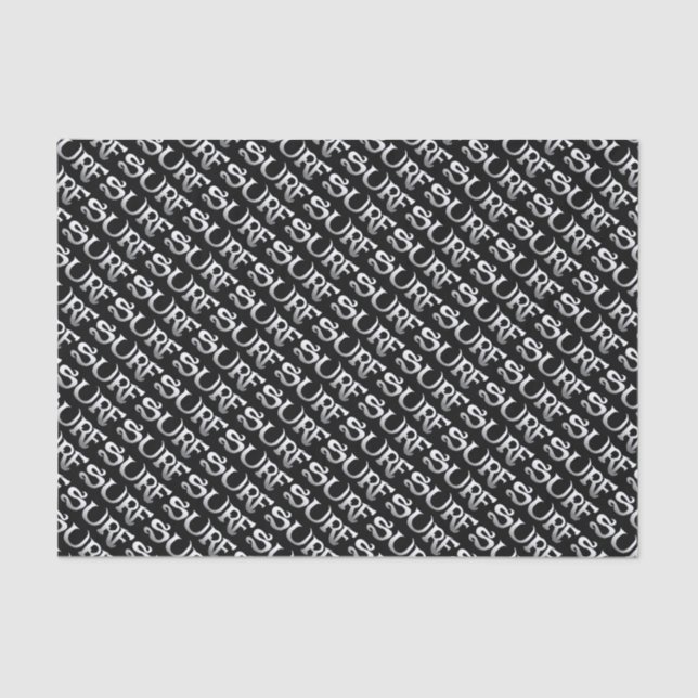Papier Mousseline papier surf en tissu noir (Recto)