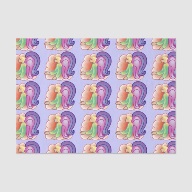 Papier Mousseline Papier Tissu Angel Love (Recto)