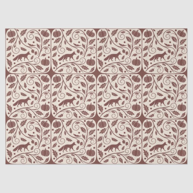 Papier Mousseline Papier Tissu Autum Cosy (Recto)