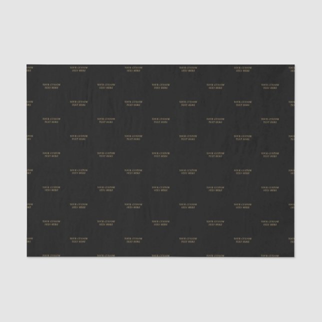 Papier Mousseline Papier Tissu Black & Gold (Recto)