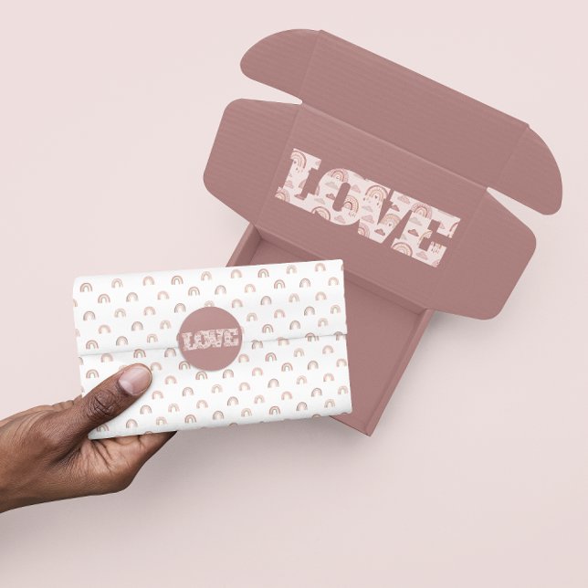 Papier Mousseline Papier Tissu Boho Rainbow (Celebrate someone special with this boho rainbow tissue paper! )