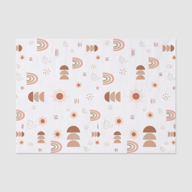 Papier Mousseline Papier Tissu Boho Rainbow Desert (Recto)