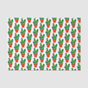 Papier Mousseline Papier Tissu Cactus Christmas Tree