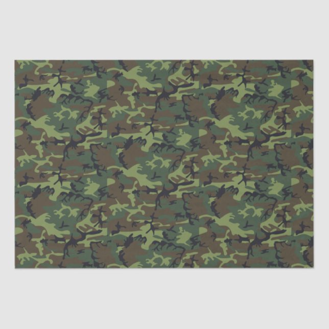 Papier Mousseline Papier Tissu Camouflage (Recto)