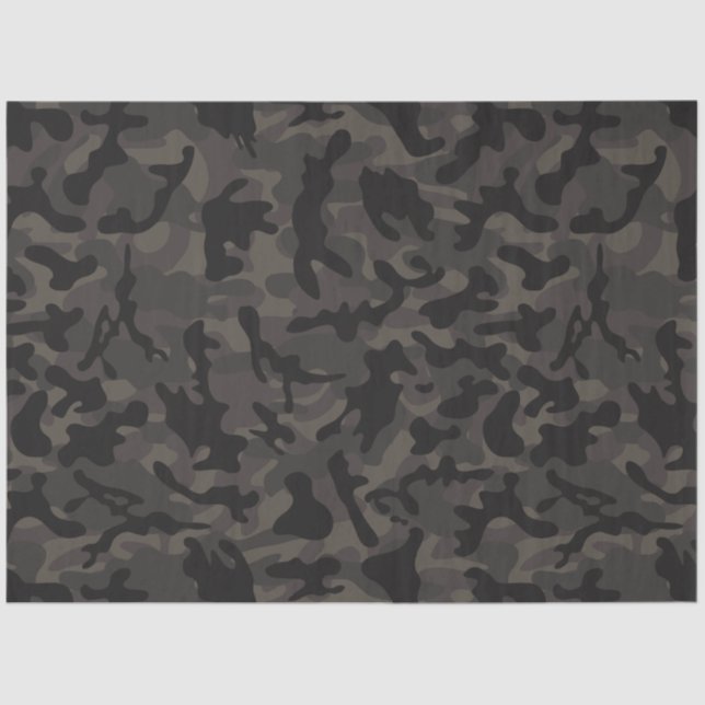 Papier Mousseline Papier Tissu Camouflage Nocturne (Recto)