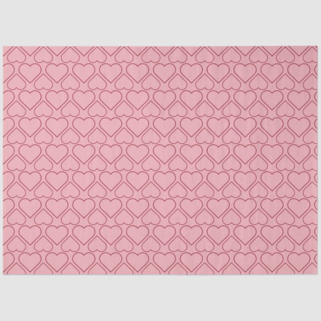 Papier Mousseline Papier Tissu Cardiaque Romantique (Recto)