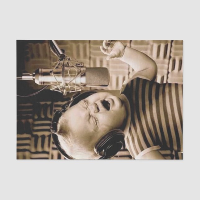 Papier Mousseline Papier Tissu Chant bébé vintage (Recto)