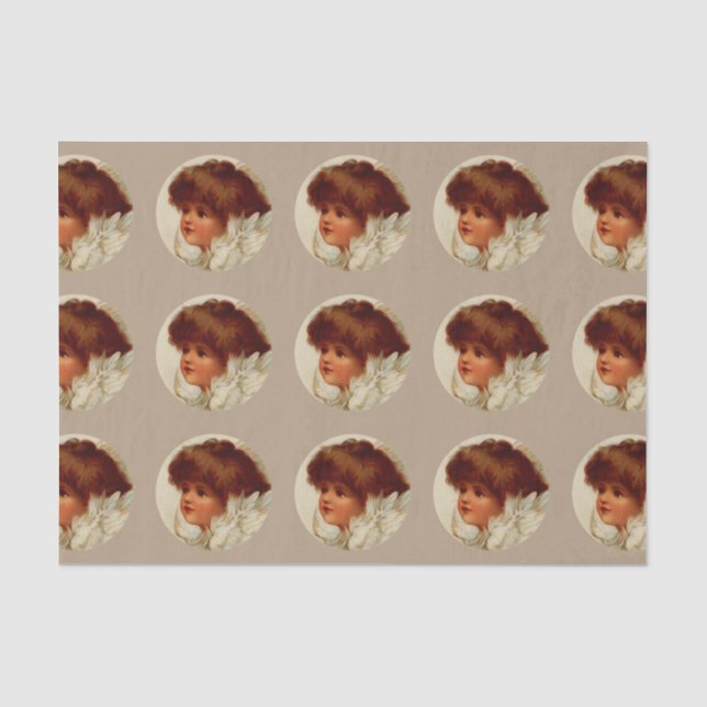 Papier Mousseline Papier Tissu Cherub Angel (Recto)
