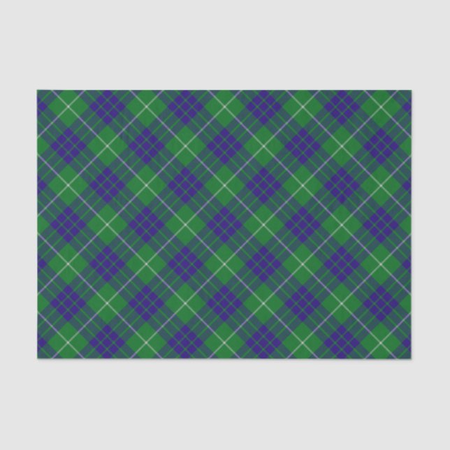 Papier Mousseline Papier Tissu Clan Hamilton Chasse Tartan (Recto)