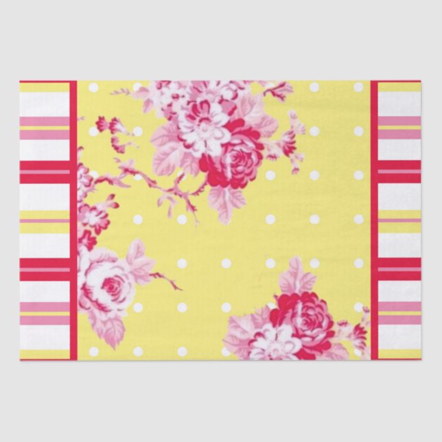 Papier Mousseline Papier Tissu Cottage vintage (Recto)