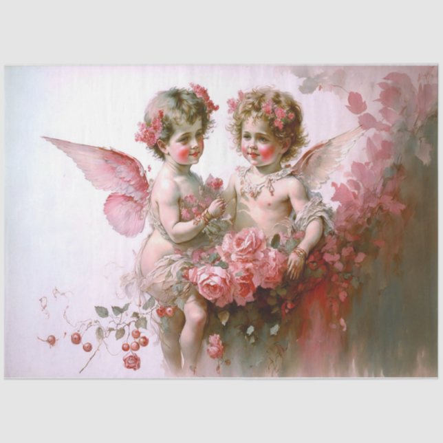 Papier Mousseline Papier Tissu Cupid Baby (Recto)