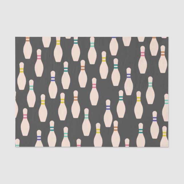 Papier Mousseline Papier Tissu Cute Bowling Pins (Recto)