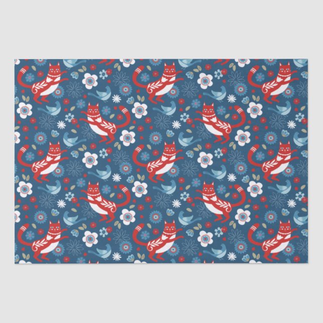 Papier Mousseline Papier Tissu Cute Chat (Recto)