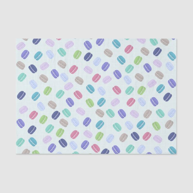 Papier Mousseline Papier Tissu Cute Macarons (Recto)