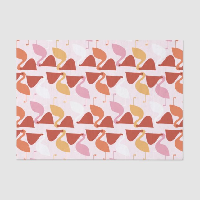 Papier Mousseline Papier Tissu Cute Pelican (Recto)