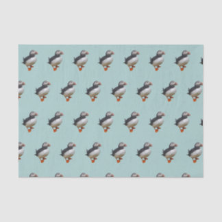 Papier Mousseline Papier Tissu Cute Puffins