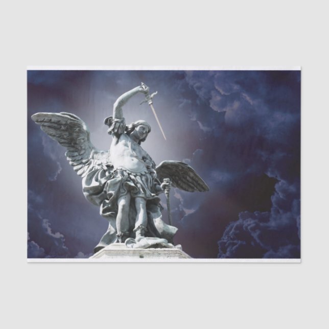 Papier Mousseline papier tissu d'ange guerrier (Recto)