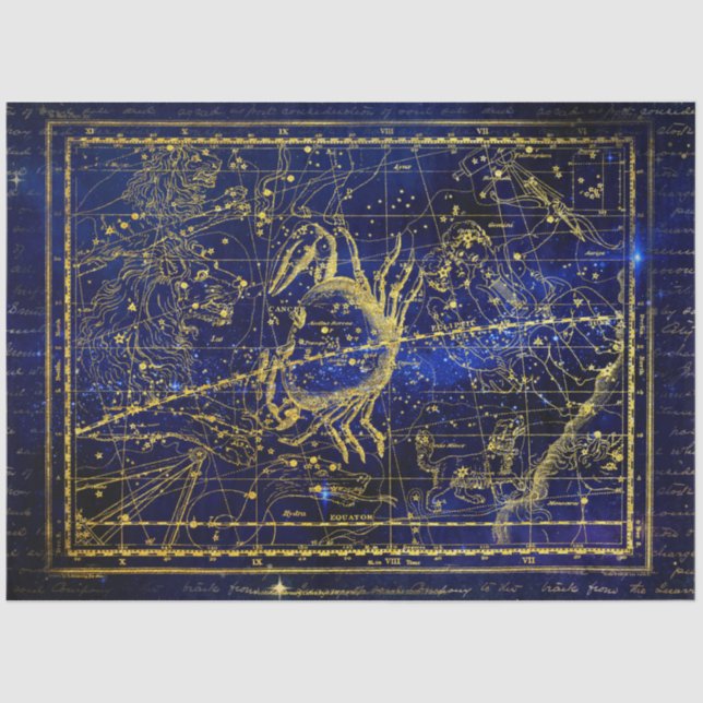 Papier Mousseline papier tissu de constellation de cancer (Recto)