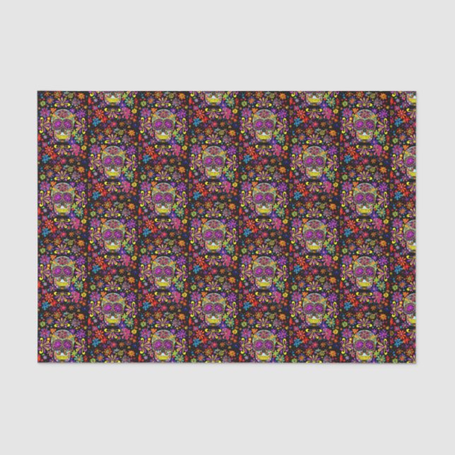 Papier Mousseline Papier Tissu de crâne de sucre (Recto)