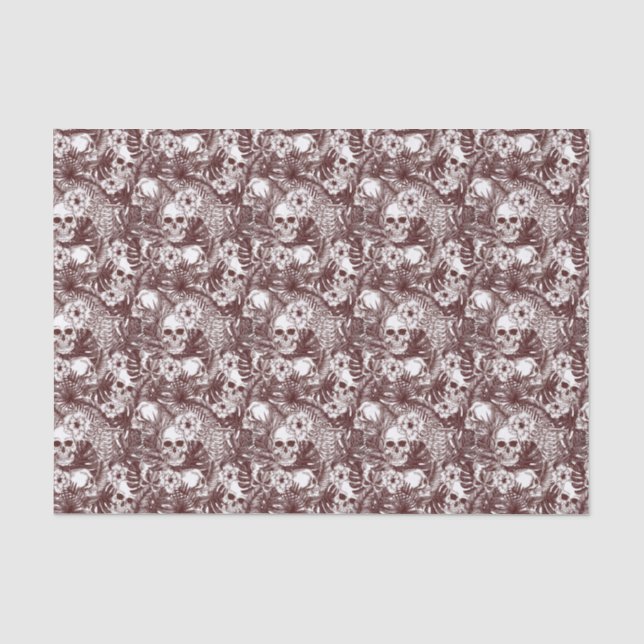 Papier Mousseline Papier Tissu De Crânes De Jungle (Recto)