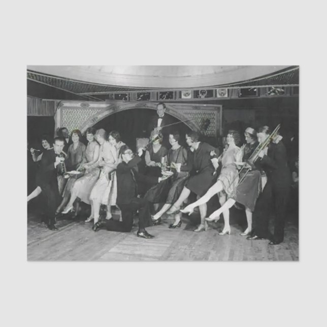 Papier Mousseline Papier Tissu de danse du groupe Flapper des années (Recto)