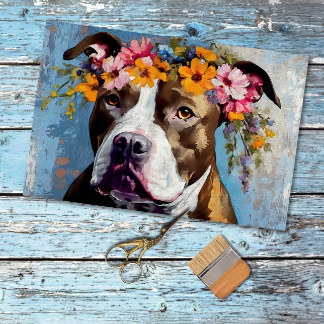 Papier Mousseline Papier Tissu De Découpage Pit Bull (Créateur téléchargé)