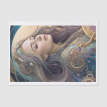 Papier Tissu De Découpage Unique Mystique Femme