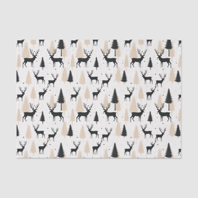 Papier Mousseline Papier Tissu de Holiday Deer (Recto)