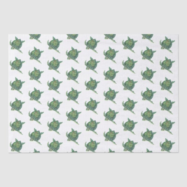 Papier Mousseline Papier Tissu de la Tortue de mer (Recto)