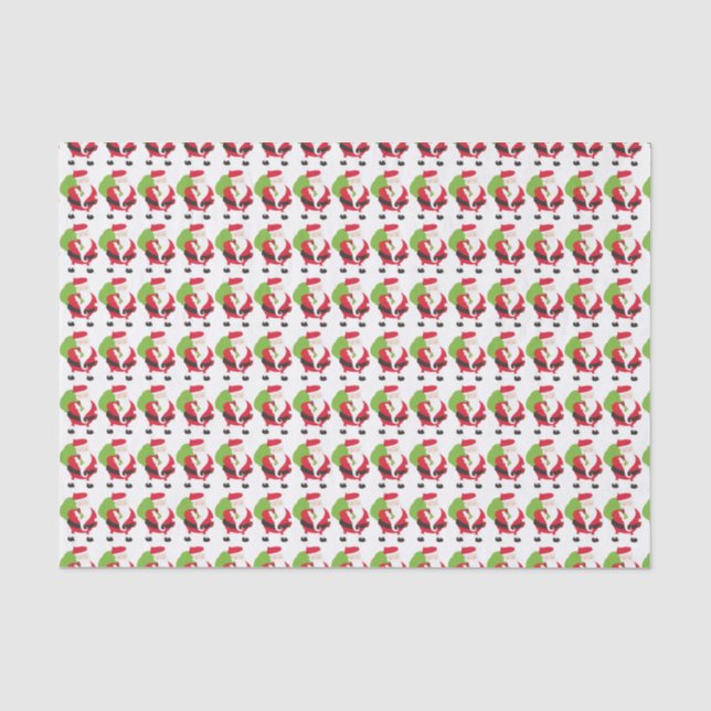Papier Mousseline Papier Tissu de Noël du Père Noël (Recto)