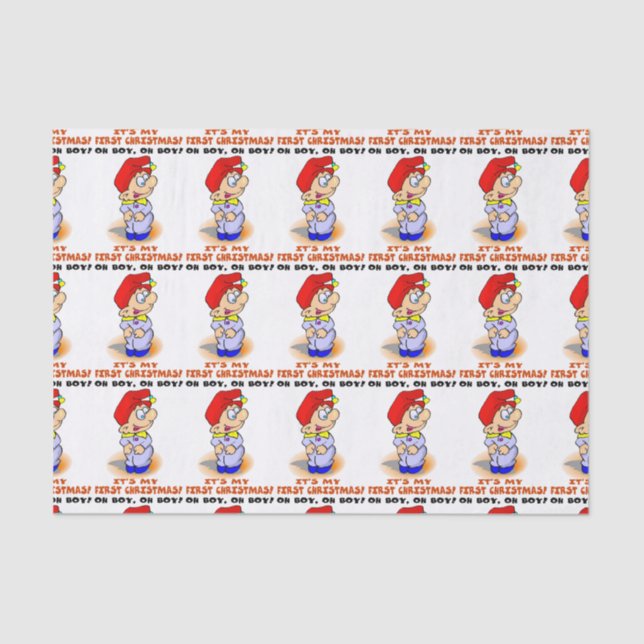 Papier Mousseline Papier Tissu de Noël pour bébés (Recto)