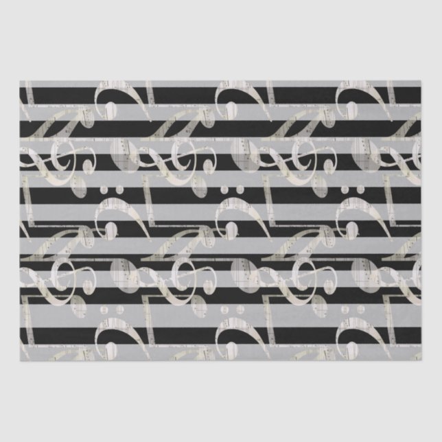 Papier Mousseline Papier Tissu De Notation De Musique (Recto)