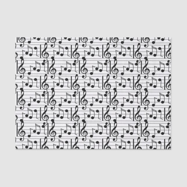 Papier Mousseline Papier Tissu de note de musique (Recto)