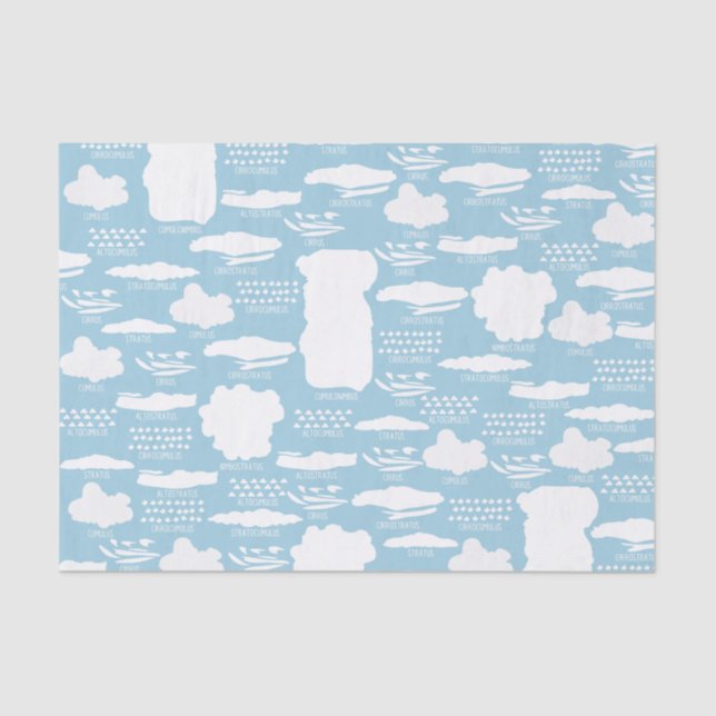 Papier Mousseline Papier Tissu De Nuages Mignons (Recto)