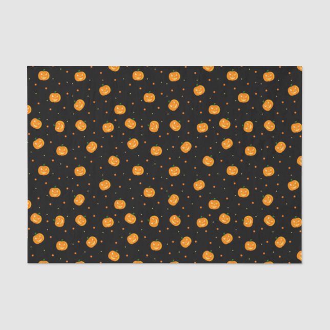 Papier Mousseline Papier tissu de pluie citrouille (Recto)