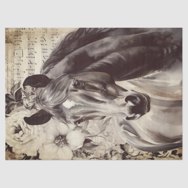 Papier Mousseline Papier Tissu Découpage couleur d'aquarelle noir (Recto)