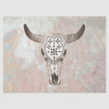 Papier Tissu Découpage Crâne de vache