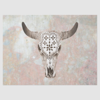 Papier Mousseline Papier Tissu Découpage Crâne de vache