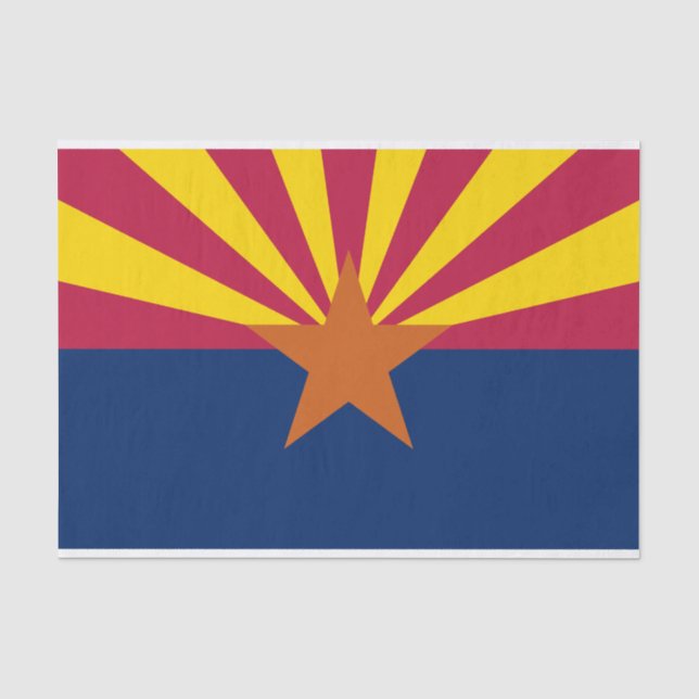 Papier Mousseline Papier Tissu du drapeau de l'État de l'Arizona (Recto)