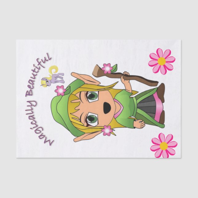 Papier Mousseline Papier Tissu Fairy Pony Magie (Recto)