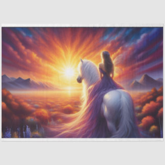 Papier Mousseline Papier Tissu Fairy Sunset