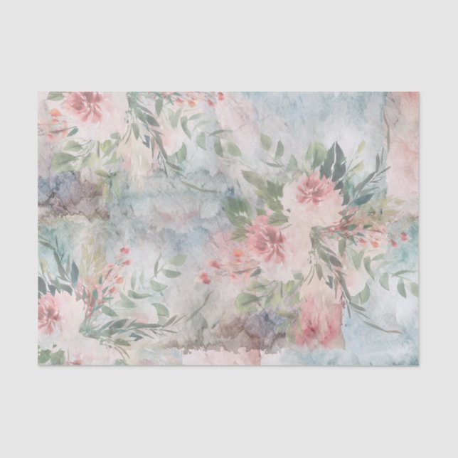 Papier Mousseline Papier Tissu Fancy Peony (Recto)