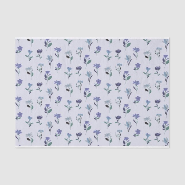 Papier Mousseline Papier Tissu Floral (Recto)
