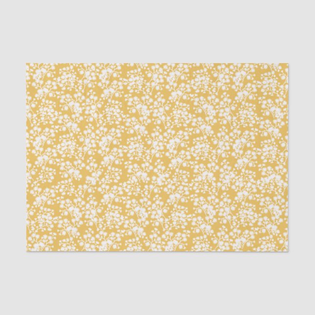 Papier Mousseline Papier Tissu floral de la gypsophilie du bébé (Recto)
