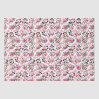 Papier Mousseline Papier Tissu Floral Rose