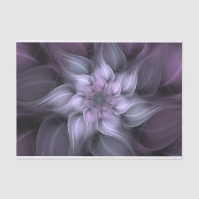 Papier Mousseline Papier Tissu Fractal Fleur Lilac Storm (Recto)