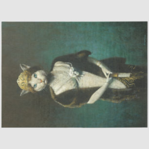 Papier Mousseline Papier Tissu Glamour Chat Lady