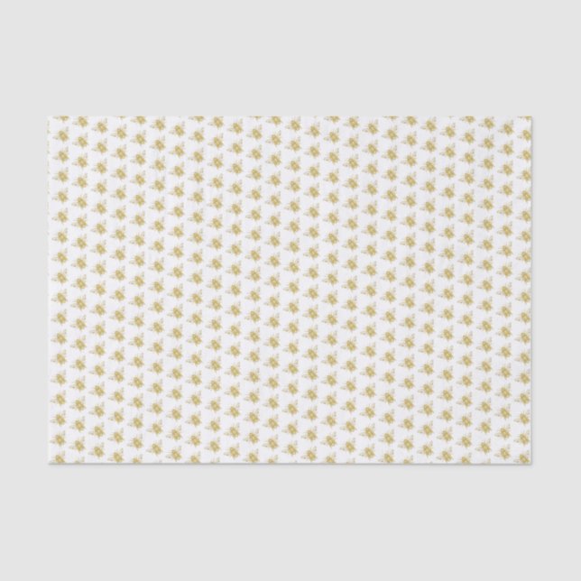 Papier Mousseline Papier Tissu Gold Honey Bee (Recto)